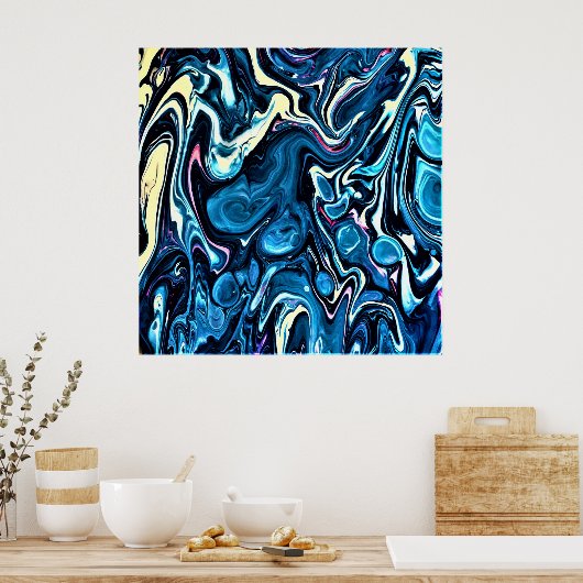 Abstrakte Farbstudie 346, Poster (Küche)