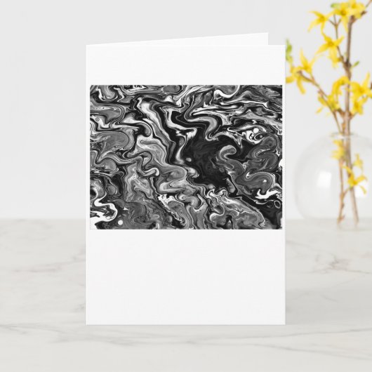 Abstrakte Farbstudie 347 / Noir, Karte (Gelbe Blume)