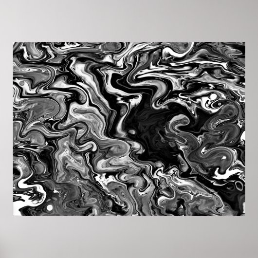 Abstrakte Farbstudie 347/Noir, Poster (Vorne)