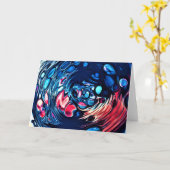 Abstrakte Farbstudie 365, Karte (Gelbe Blume)