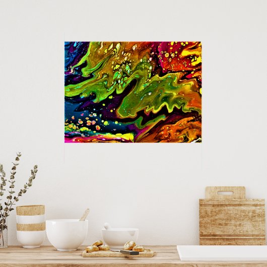 Abstrakte Farbstudie 3, Poster (Küche)