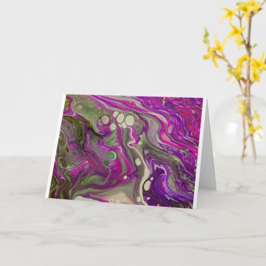 Abstrakte Farbstudie 402, Karte (Gelbe Blume)