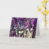 Abstrakte Farbstudie 408, Karte (Gelbe Blume)