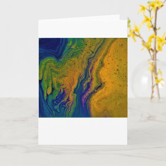 Abstrakte Farbstudie 43, Karte (Gelbe Blume)