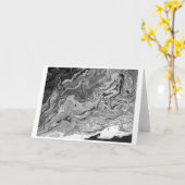 Abstrakte Farbstudie 442 / Noir, Karte (Gelbe Blume)