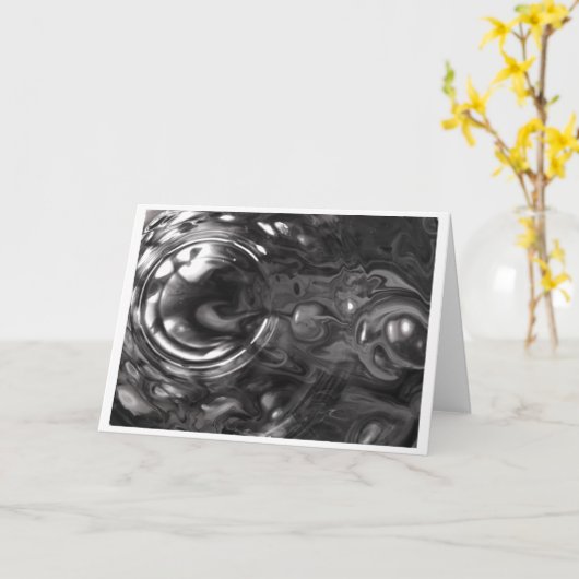 Abstrakte Farbstudie 443 / Noir, Karte (Gelbe Blume)