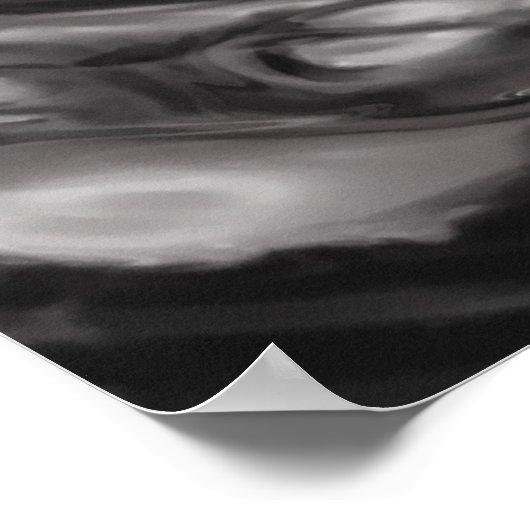 Abstrakte Farbstudie 443/Noir, Poster (Ecke)