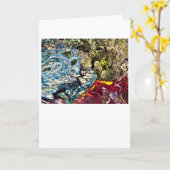 Abstrakte Farbstudie 47 Karte (Gelbe Blume)