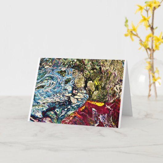 Abstrakte Farbstudie 47 Karte (Gelbe Blume)