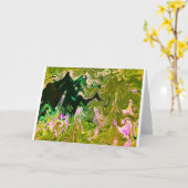 Abstrakte Farbstudie 493, Karte (Gelbe Blume)