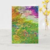 Abstrakte Farbstudie 4, Karte (Gelbe Blume)