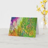 Abstrakte Farbstudie 4, Karte (Gelbe Blume)