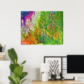 Abstrakte Farbstudie 4, Poster (Heimbüro)