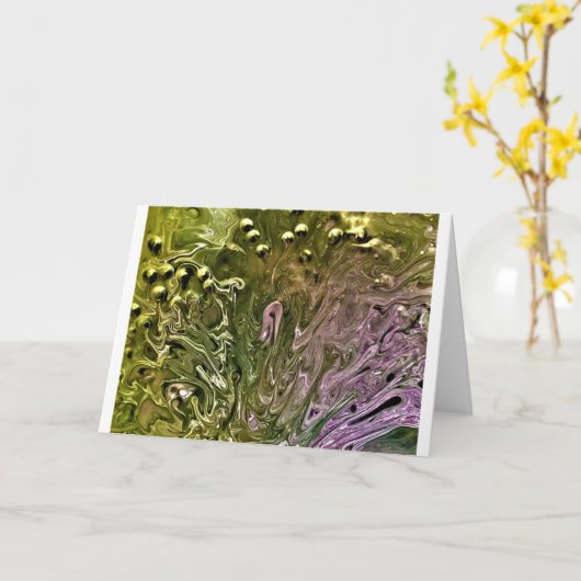 Abstrakte Farbstudie 501, Karte (Gelbe Blume)