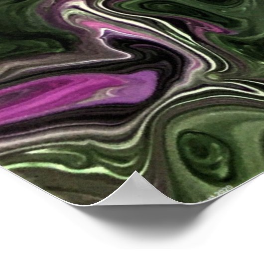 Abstrakte Farbstudie 506, Poster (Ecke)