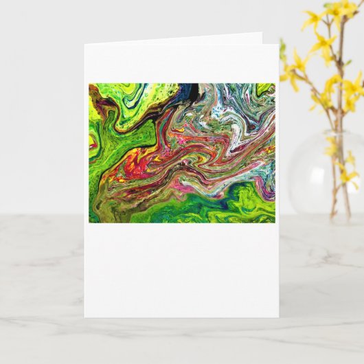 Abstrakte Farbstudie 52, Karte (Gelbe Blume)