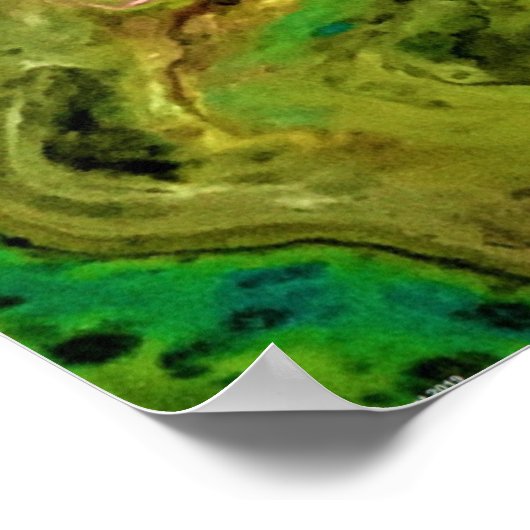 Abstrakte Farbstudie 52, Poster (Ecke)