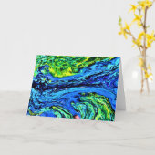 Abstrakte Farbstudie 56, Karte (Gelbe Blume)