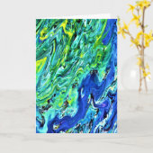 Abstrakte Farbstudie 58, Karte (Gelbe Blume)