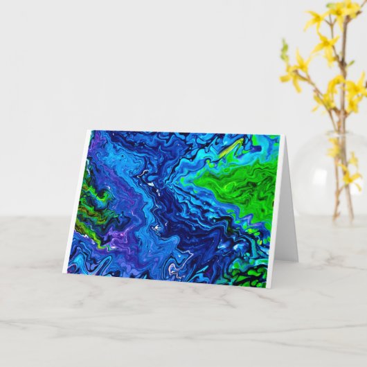 Abstrakte Farbstudie 68, Karte (Gelbe Blume)