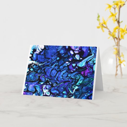 Abstrakte Farbstudie 77, Karte (Gelbe Blume)