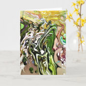 Abstrakte Farbstudie 8, Karte (Gelbe Blume)