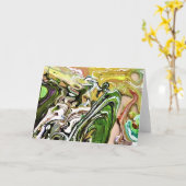 Abstrakte Farbstudie 8, Karte (Gelbe Blume)