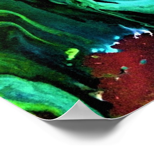 Abstrakte Farbstudie 96, Poster (Ecke)