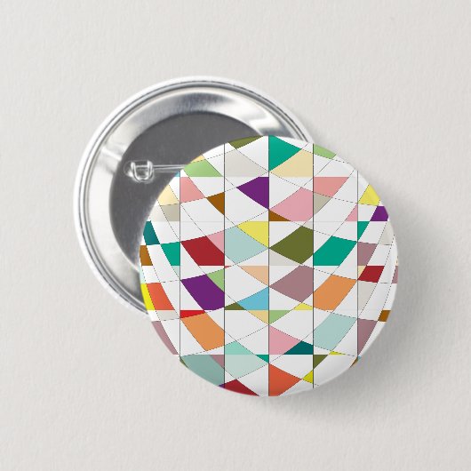 Abstrakte Farbtapisserie Button (Vorne & Hinten)