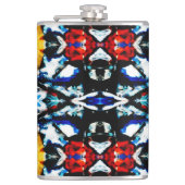 Abstrakte Farbtextur Flachmann (Vorderseite)