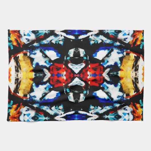 Abstrakte Farbtextur Geschirrtuch (Horizontal)