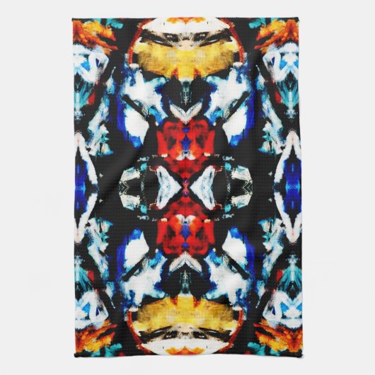 Abstrakte Farbtextur Geschirrtuch (Vertikal)