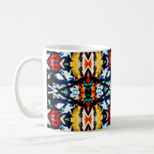 Abstrakte Farbtextur Kaffeetasse (Links)