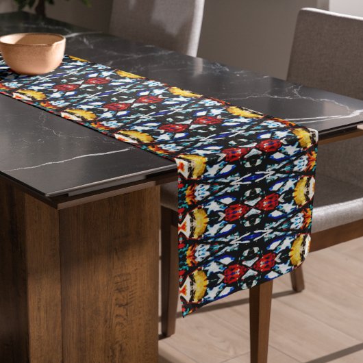 Abstrakte Farbtextur Kurzer Tischläufer