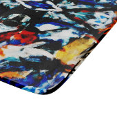 Abstrakte Farbtextur Schneidebrett (Ecke)