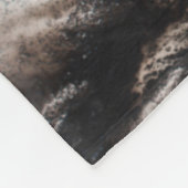 Abstrakte Farbtinte Blau Schwarz-weiß Fleecedecke (Ecke)