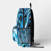Abstrakte Farbtöne der Blauen Swirl Bedruckter Rucksack (Rechts)