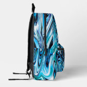 Abstrakte Farbtöne der Blauen Swirl Bedruckter Rucksack (Links)