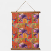 Abstrakte Farbtöne Digitale Kunst Wandteppich Mit Holzrahmen (Vorderseite)