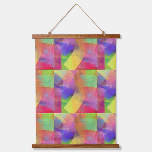 Abstrakte Farbtöne Digitale Kunst Wandteppich Mit Holzrahmen (Vorderseite 2)