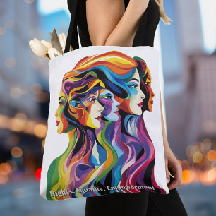 Abstrakte Farbtöne Frauentag Tasche