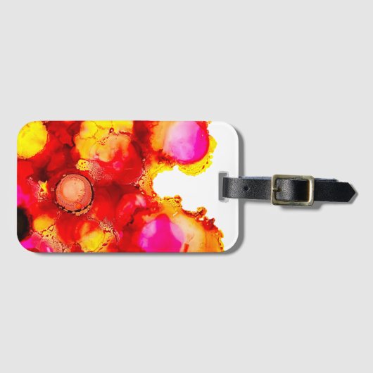Abstrakte Farbtöne, gelb und rosa Gepäckanhänger (Vorderseite (Horizontal))