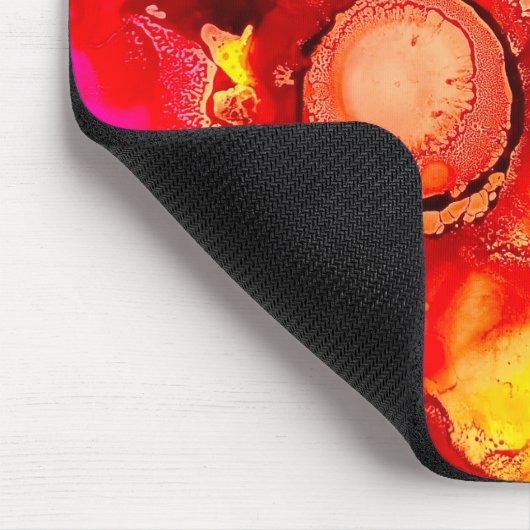 Abstrakte Farbtöne, gelb und rosa Mousepad (Ecke)