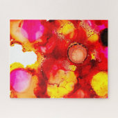 Abstrakte Farbtöne, gelb und rosa Puzzle (Horizontal)