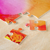 Abstrakte Farbtöne, gelb und rosa Puzzle (Seite)