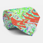 Abstrakte Farbtöne in grün-blau-Orange mit wirbeln Krawatte (Gerollt)