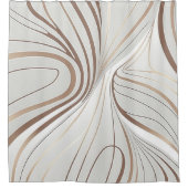 Abstrakte Farbtöne in Weiß und Taubfarbe Duschvorhang (Vorderseite)