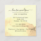 Abstrakte Farbtöne - Innenarchitektur Quadratische Visitenkarte (Rückseite)