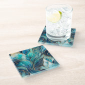 Abstrakte Farbtöne Kunst, Glas Untersetzer