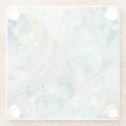 Abstrakte Farbtöne Kunst, Glas Untersetzer (Rückseite)